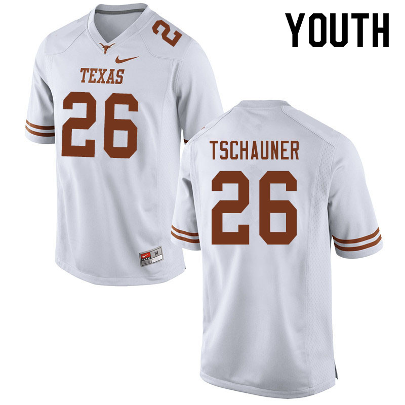 Youth #26 Christian Tschauner Texas Longhorns College Football Jerseys Sale-White
